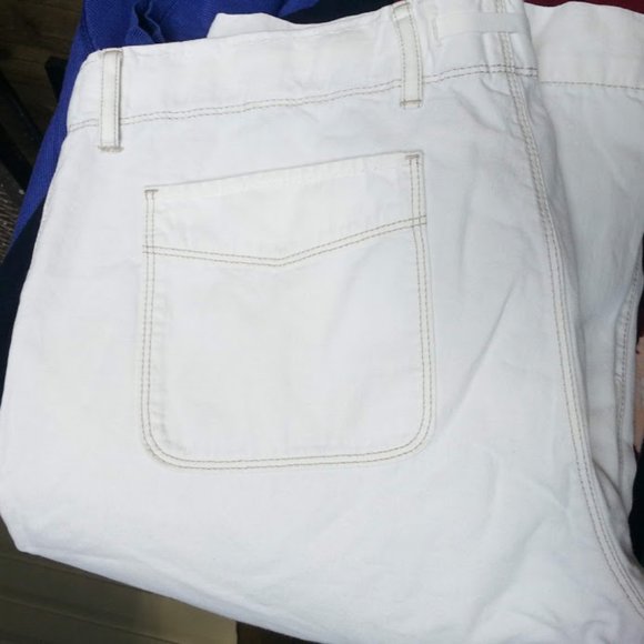 GAP Maternity roll tab white jeans size 10 NWOT - Picture 5 of 6